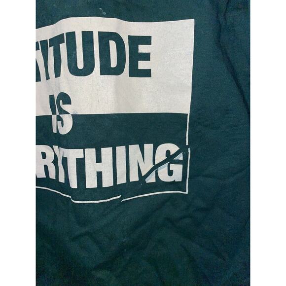 Vintage Test Print Shirt Precision Fence Systems Attitude Green Tee VTG 90s L - Picture 5 of 8